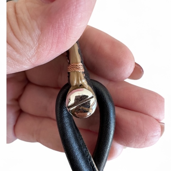 Vintage COLE HAAN Black Pebbled Leather Village Purse SP06 w/ Baseball Stitch! - Picture 11 of 16